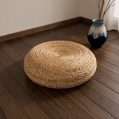 Banana Leaf Meditation Cushion – Round Floor Seat for Relaxation - Innerbillion