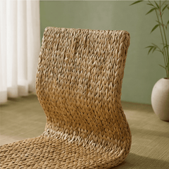 Banana Leaf Woven Tatami Floor Chair – Natural Zen Meditation Seat - Innerbillion