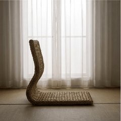 Banana Leaf Woven Tatami Floor Chair – Natural Zen Meditation Seat - Innerbillion
