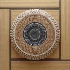 Boho Woven Mandala Floor Cushion – Heavy Duty Zen Meditation Pouf - Innerbillion
