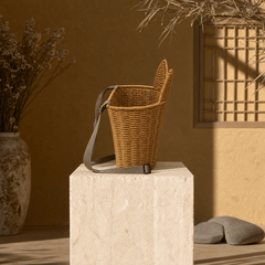 Cat Ear Woven Pet Backpack Basket – Small Carrier for Kittens & Hamsters - Innerbillion