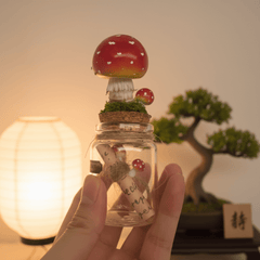 Clay Mushroom Jar Desk Decor – Handmade Anti - Stress Ornament - Innerbillion