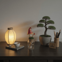 Clay Mushroom Jar Desk Decor – Handmade Anti - Stress Ornament - Innerbillion