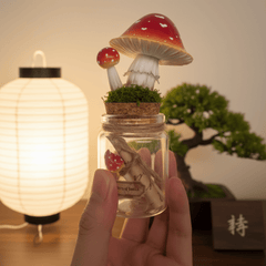 Clay Mushroom Jar Desk Decor – Handmade Anti - Stress Ornament - Innerbillion