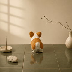 Cute Corgi Dog Figurine – Cozy Desk Decor & Kawaii Home Ornament - Innerbillion