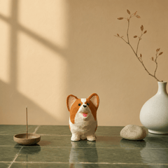 Cute Corgi Dog Figurine – Cozy Desk Decor & Kawaii Home Ornament - Innerbillion