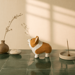 Cute Corgi Dog Figurine – Cozy Desk Decor & Kawaii Home Ornament - Innerbillion