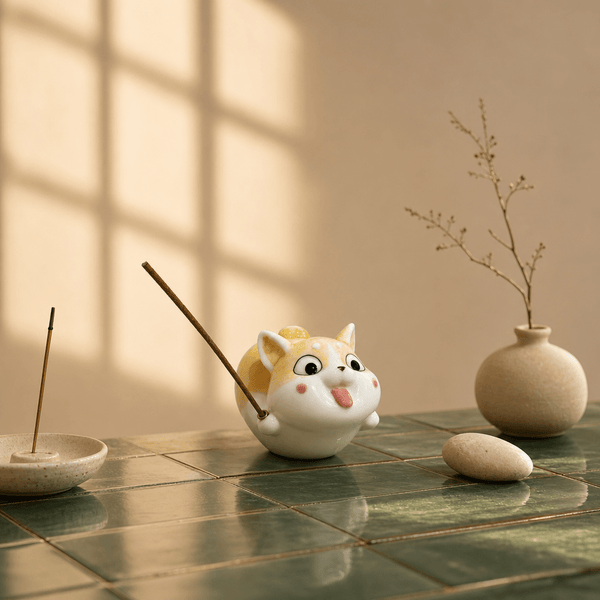 Cute Shiba Inu Incense Holder – Kawaii Dog Zen Desk Decor - Innerbillion