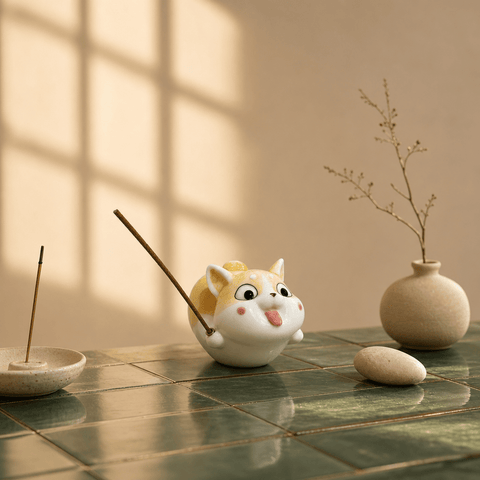 Cute Shiba Inu Incense Holder – Kawaii Dog Zen Desk Decor - Innerbillion
