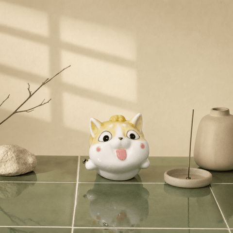 Cute Shiba Inu Incense Holder – Kawaii Dog Zen Desk Decor - Innerbillion