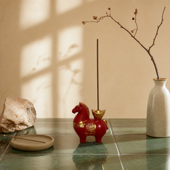 Lucky Horse Incense Holder – Year of the Horse Zen Desk Decor