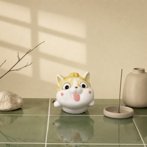 Cute Shiba Inu Incense Holder – Kawaii Dog Zen Desk Decor