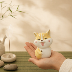 Smiling Cat Incense Holder – Cute Kawaii Zen Desk Decor