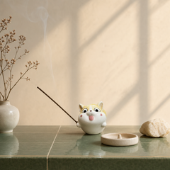 Cute Shiba Inu Incense Holder – Kawaii Dog Zen Desk Decor