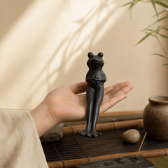Relaxed Frog Incense Holder – Funny Zen Desk Decor