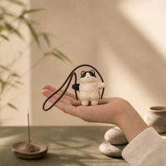 Hanging Cat Swing Ornament – Wooden Cat Decor in 2 Colors