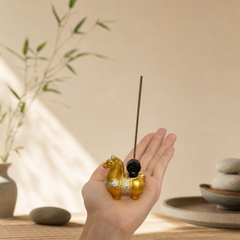 Lucky Horse Incense Holder – Year of the Horse Zen Desk Decor