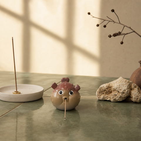 Puffer Fish Incense Holder – Cute Kawaii Zen Desk Decor
