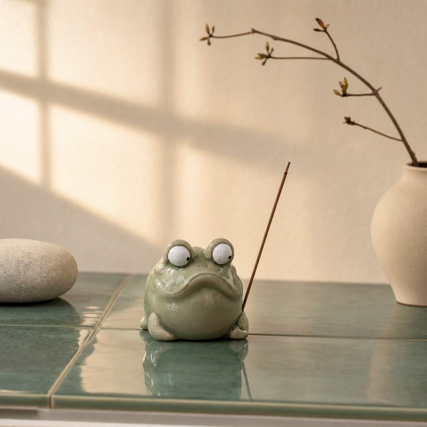 Googly Frog Incense Holder – Funny Zen Desk Decor