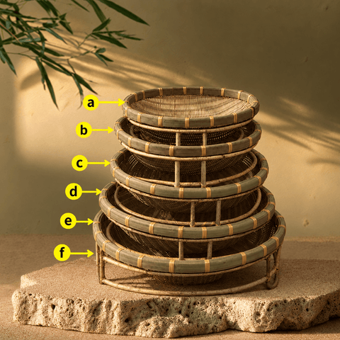 Handwoven Bamboo Pet Bed Basket – Natural Round Cat & Dog Nest - Innerbillion