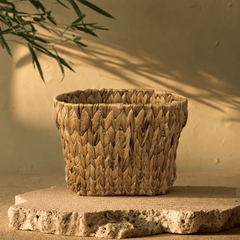 Handwoven Water Hyacinth Basket – Natural Storage & Bicycle Basket - Innerbillion