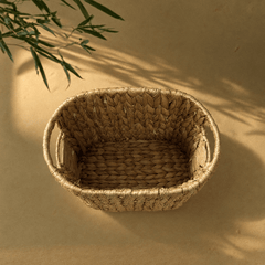 Handwoven Water Hyacinth Basket – Natural Storage & Bicycle Basket - Innerbillion