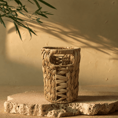 Handwoven Water Hyacinth Basket – Natural Storage & Bicycle Basket - Innerbillion