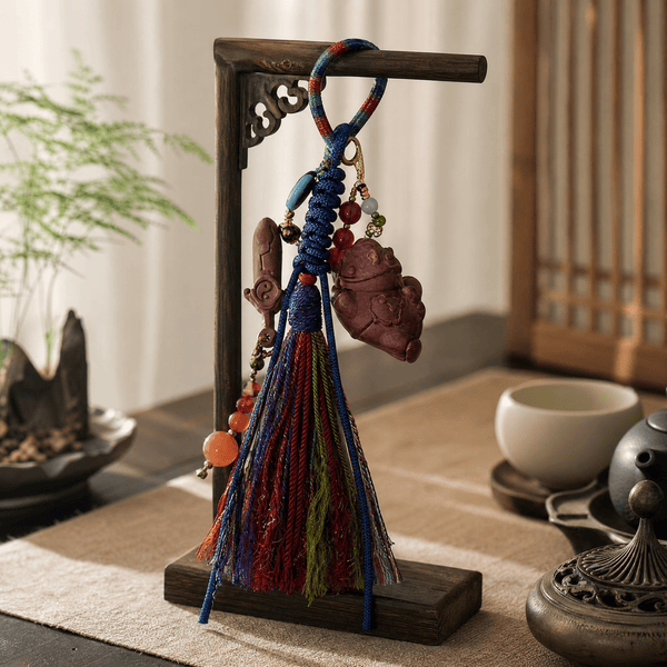 Horse Velvet Antique Rose Aromatic Tassel Charm – Year of the Horse Scented Ornament - Innerbillion