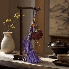 Horse Velvet Antique Rose Aromatic Tassel Charm – Year of the Horse Scented Ornament - Innerbillion