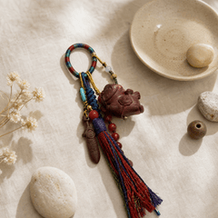 Horse Velvet Antique Rose Aromatic Tassel Charm – Year of the Horse Scented Ornament - Innerbillion