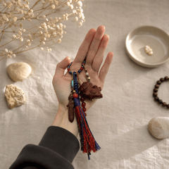 Horse Velvet Antique Rose Aromatic Tassel Charm – Year of the Horse Scented Ornament - Innerbillion