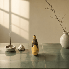 Innerbillion Ceramic Banana Incense Holder – Cute Zen Desk Decor & Novelty Incense Burner - Innerbillion