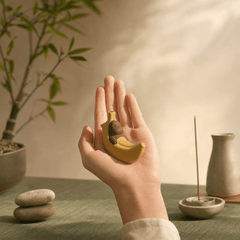 Innerbillion Ceramic Banana Incense Holder – Cute Zen Desk Decor & Novelty Incense Burner - Innerbillion