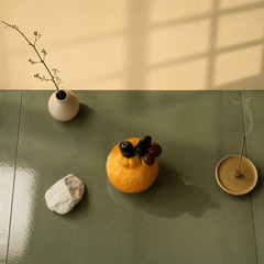 Innerbillion Ceramic Citrus Incense Holder – Cute Zen Desk Decor & Fruit Incense Burner - Innerbillion