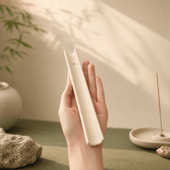 Long Ceramic Incense Holder Tray – Minimal Zen Desk Decor - Innerbillion