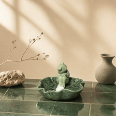 Lotus Frog Incense Holder – Zen Ceramic Ash Catcher - Innerbillion