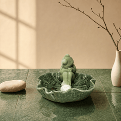 Lotus Frog Incense Holder – Zen Ceramic Ash Catcher - Innerbillion