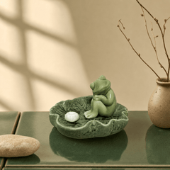 Lotus Frog Incense Holder – Zen Ceramic Ash Catcher - Innerbillion