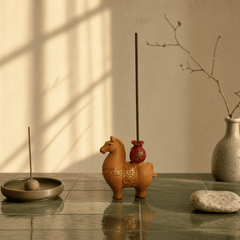 Lucky Horse Incense Holder – Year of the Horse Zen Desk Decor - Innerbillion