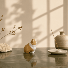 Mini Corgi Dog Figurine – Cute Cozy Desk Decor - Innerbillion