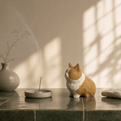 Mini Corgi Dog Figurine – Cute Cozy Desk Decor - Innerbillion