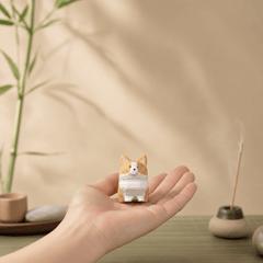 Mini Corgi Dog Figurine – Cute Cozy Desk Decor - Innerbillion