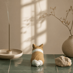 Mini Corgi Dog Figurine – Cute Cozy Desk Decor - Innerbillion