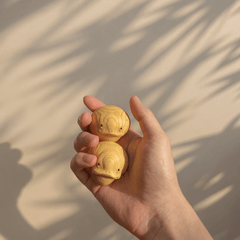 Mini Wooden Money Toad Pair – Handheld Zen Stress Reliever - Innerbillion