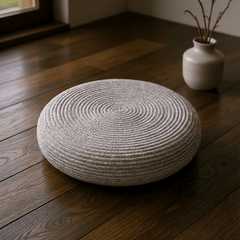 Minimalist Spiral Meditation Cushion – Round Floor Seat for Relaxation - Innerbillion