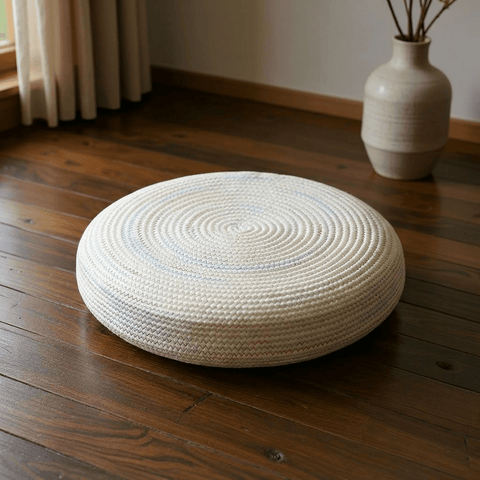 Minimalist Spiral Meditation Cushion – Round Floor Seat for Relaxation - Innerbillion