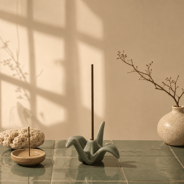 Origami Crane Incense Holder – Mini Zen Desk Decor - Innerbillion