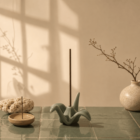 Origami Crane Incense Holder – Mini Zen Desk Decor - Innerbillion