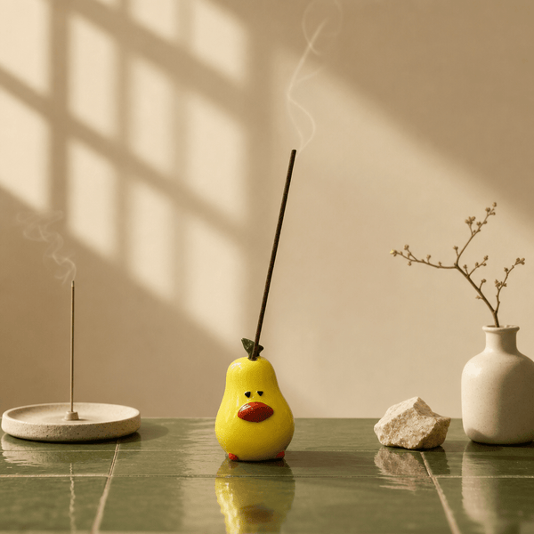 Pear Chick Incense Holder – Cute Mini Zen Desk Decor - Innerbillion