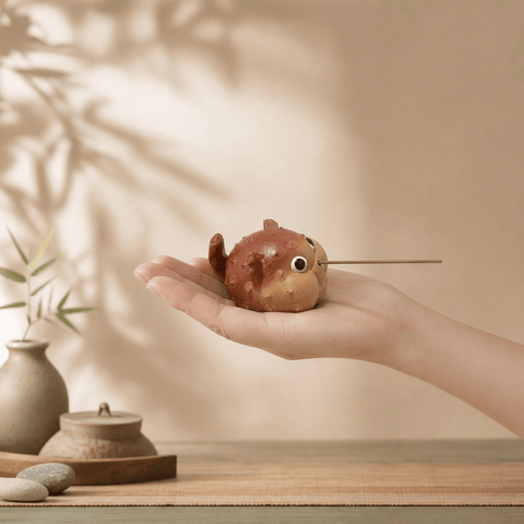 Puffer Fish Incense Holder – Cute Kawaii Zen Desk Decor - Innerbillion